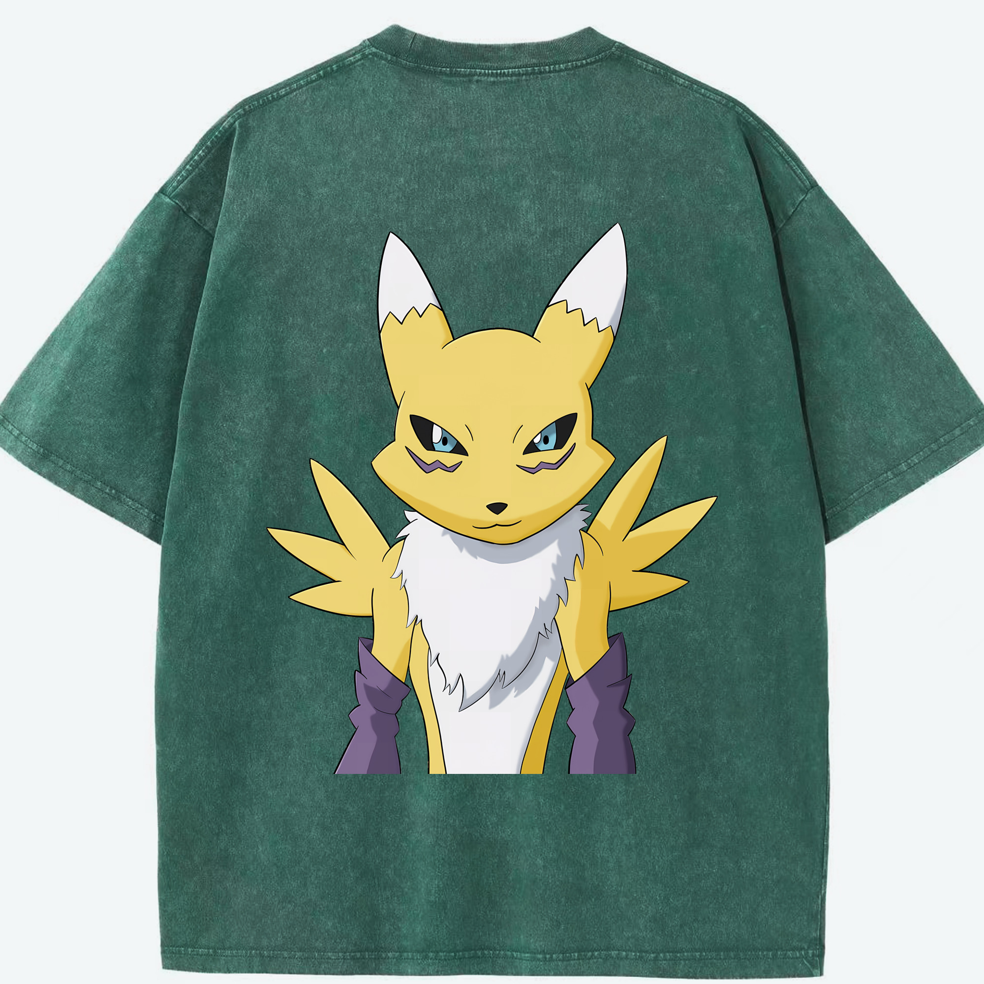 （画像用） Digimon デジタルモンスター/デジモン 綿100% ヴィンテージ風 半袖Tシャツ（背面プリント）